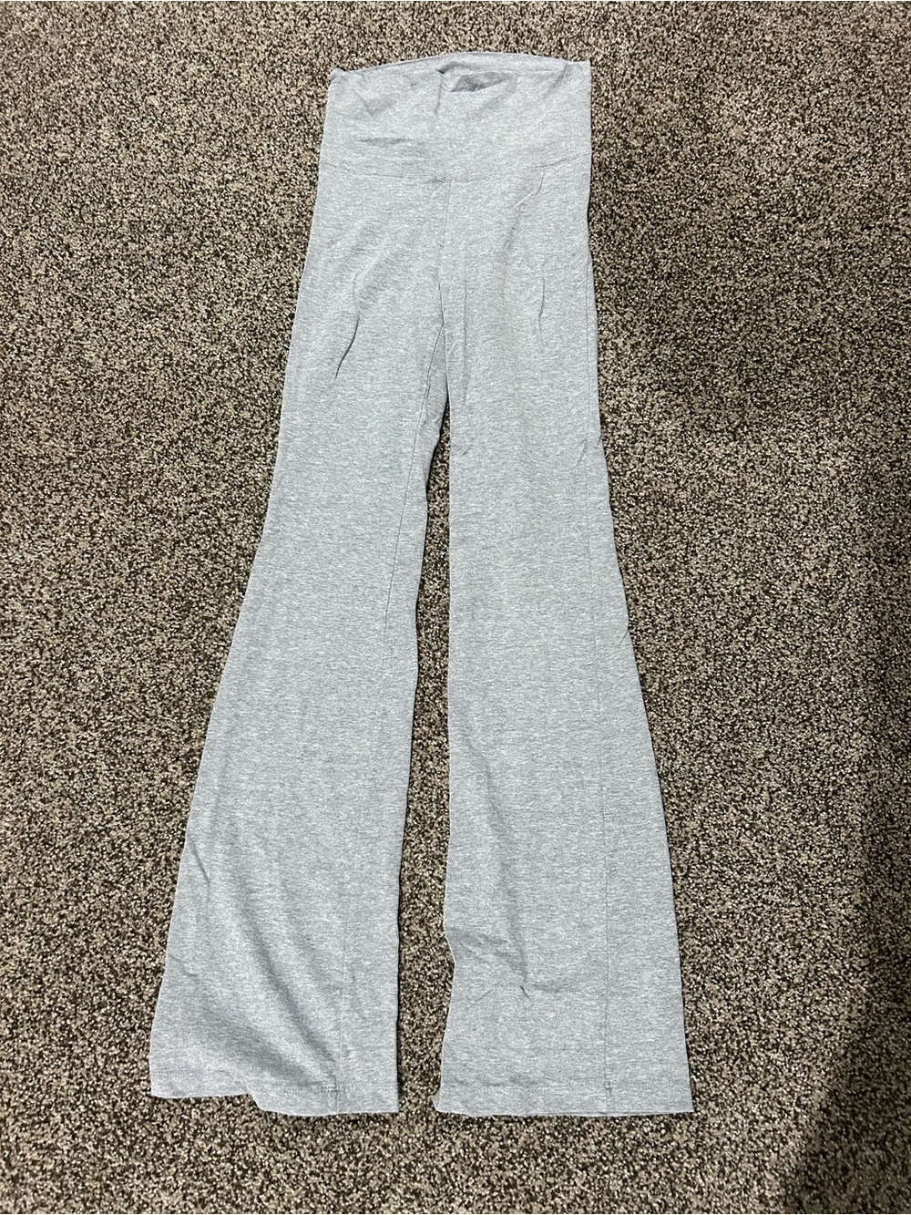 Cotton On Light Gray Flared Fold Over Leggings